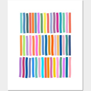 Colorful Geometric Lines Posters and Art